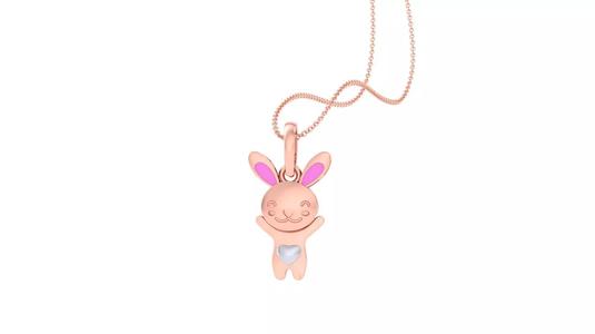 Panda Heart Light Weight Kids Pendant Necklace Charms 3dm stl