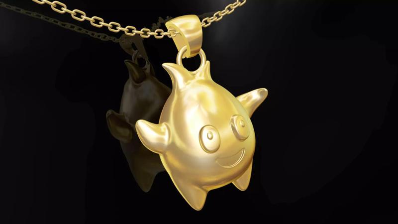 Lumalee statue sculpture pendant jewelry gold printable