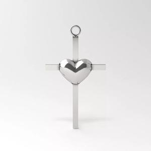 Heart crucifixion pendant