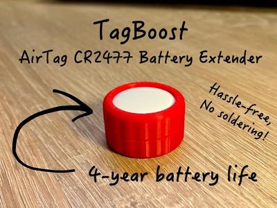 TagBoost - AirTag CR2477 Battery Extender