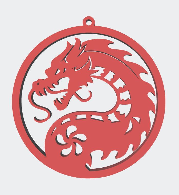Overwatch Icon Year of the Dragon 2024 Keychain