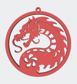 Overwatch Icon Year of the Dragon 2024 Keychain