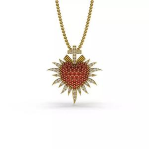 Sacred Heart Pendant - Jewelry - 3D - PG-211
