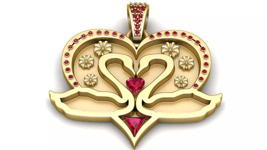 Ducks Heart Pendant