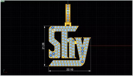 Hip-hop Pendant Shy cuttered ready print