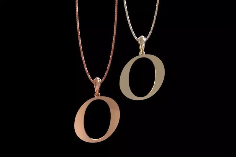 Letter O NECKLACE 3D print model