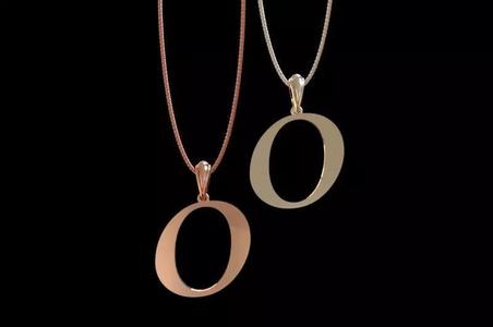 Letter O NECKLACE 3D print model