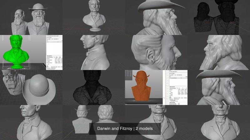 Darwin and Fitzroy 3D Model Collection