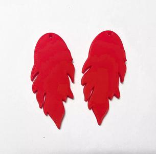 3D Printed Minimalist Fire Flame Earrings
