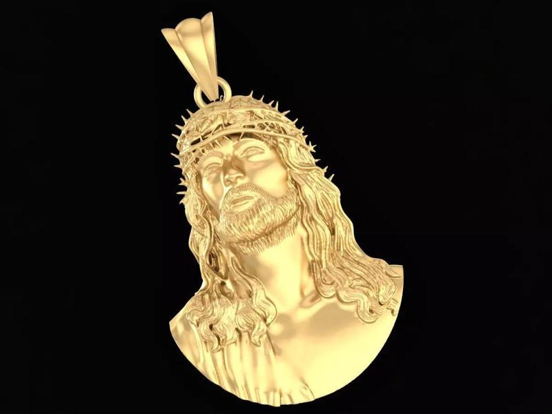 Jesus Pendant Hollow 3034A