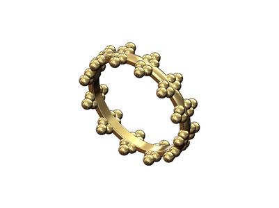 Triple Crown bead fashion band US sizes 6to9 3D print model