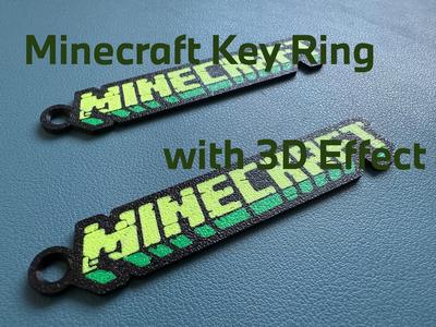 Minecraft Key Ring with 3D Effect