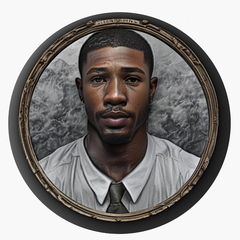 Michael B. Jordan medallion pendant