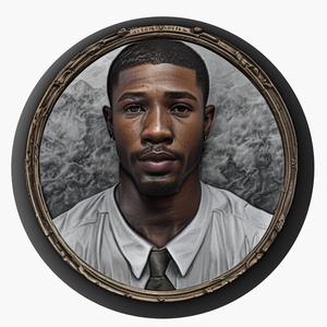 Michael B. Jordan medallion pendant