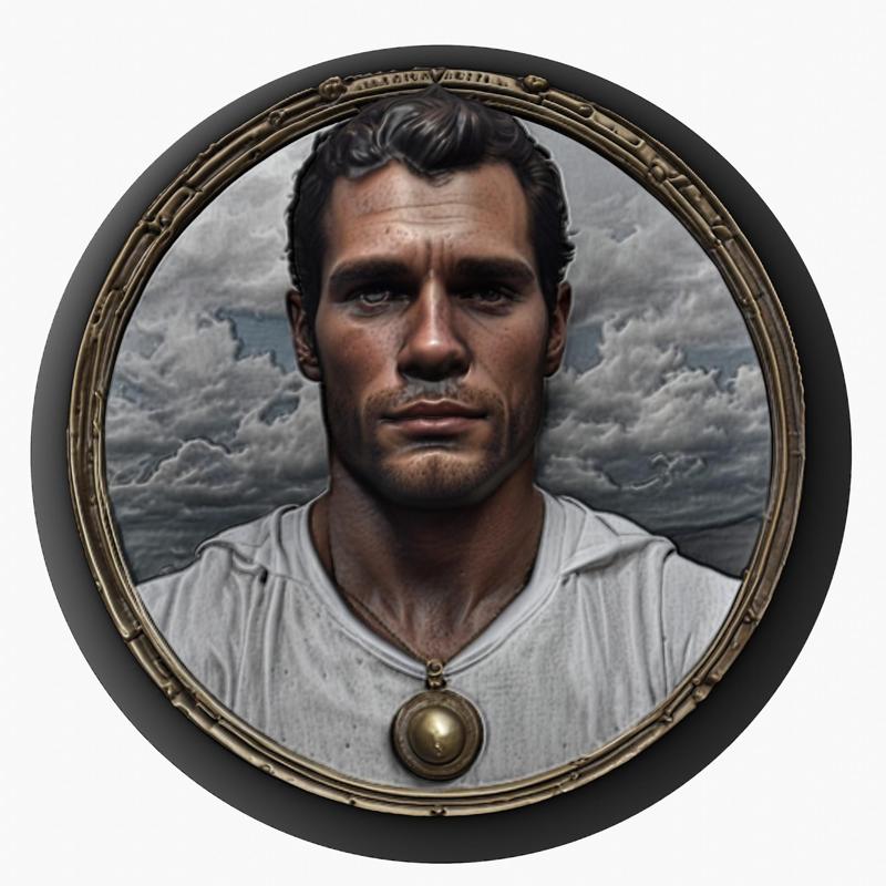 Henry Cavill medallion pendant
