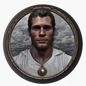 Henry Cavill medallion pendant