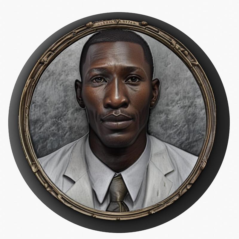 Mahershala Ali medallion pendant