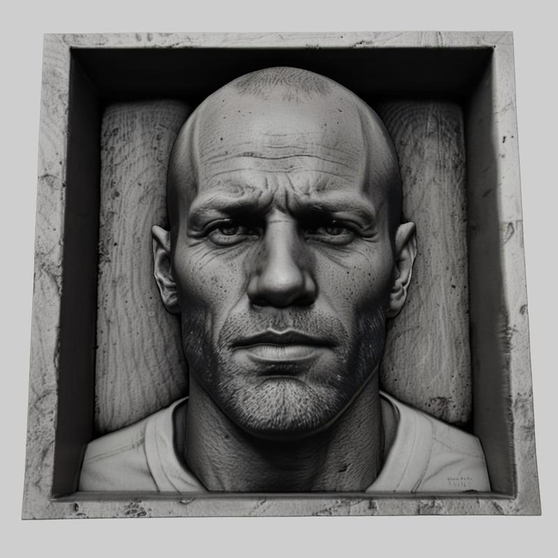 Jason Statham head relief actor