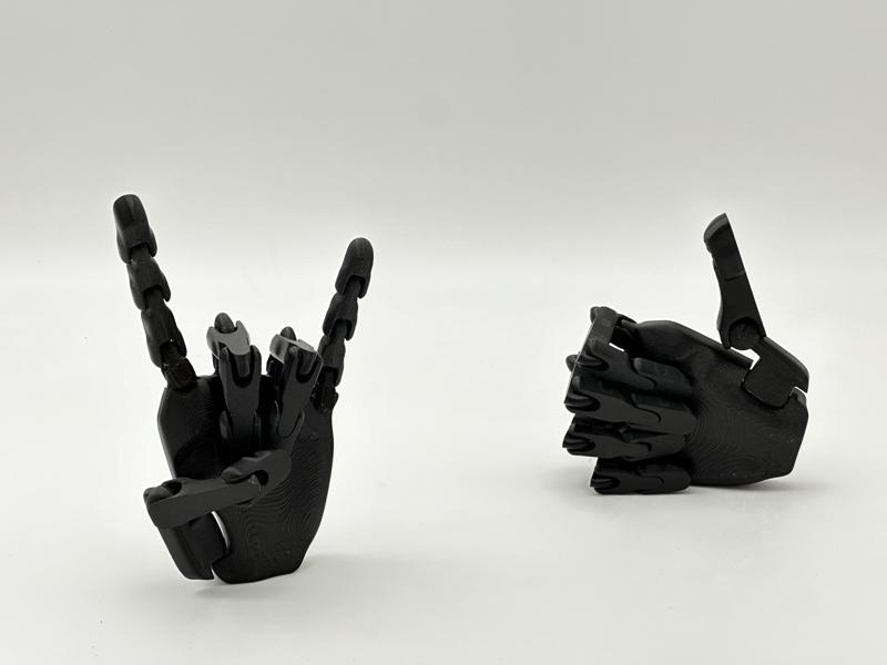 Poseable articulated hand model