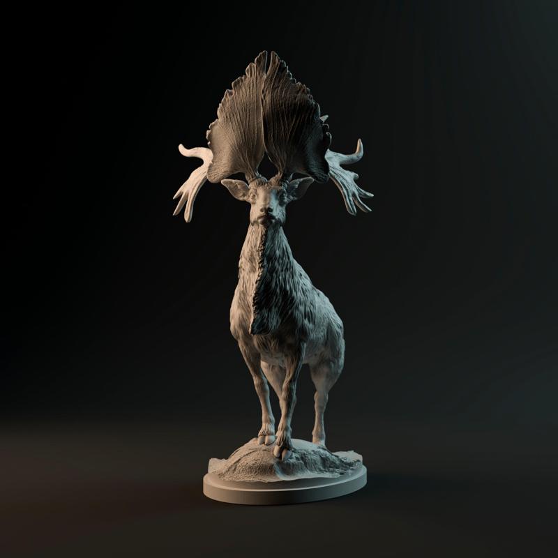 Sinomegaceros Pachyosteus looking 1-35 scale pre-supported prehistoric giant deer