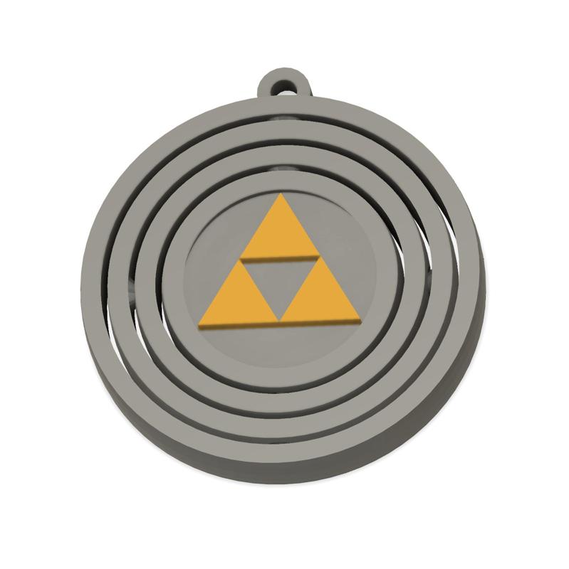 The legend of Zelda - Triforce - Gyro Pendant (fusion360)