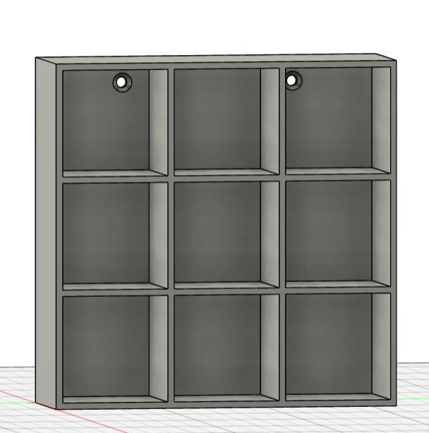 Kleines Wandregal mit Schublade