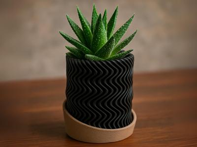 WAVE PLANTER (WAMEO) WITH DRIP TRAY