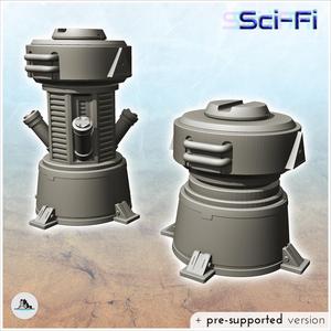 Set of two extraction machines for planetary base (5) - Future Sci-Fi SF Post apocalyptic Tabletop Scifi Wargaming Planetary exploration RPG Terrain