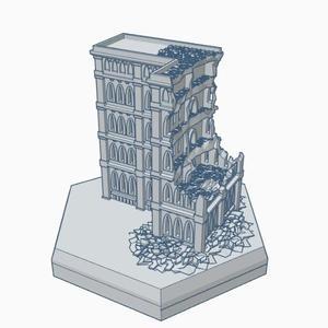 Gothic Ruined Building 20 Hex Map Scale HMSGR020