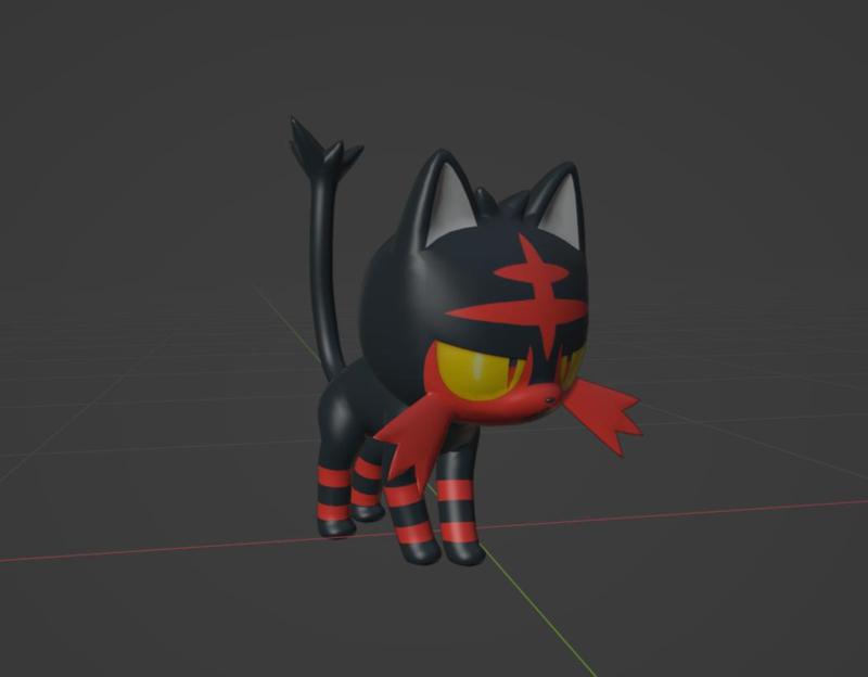 Litten pokemon 3D print model