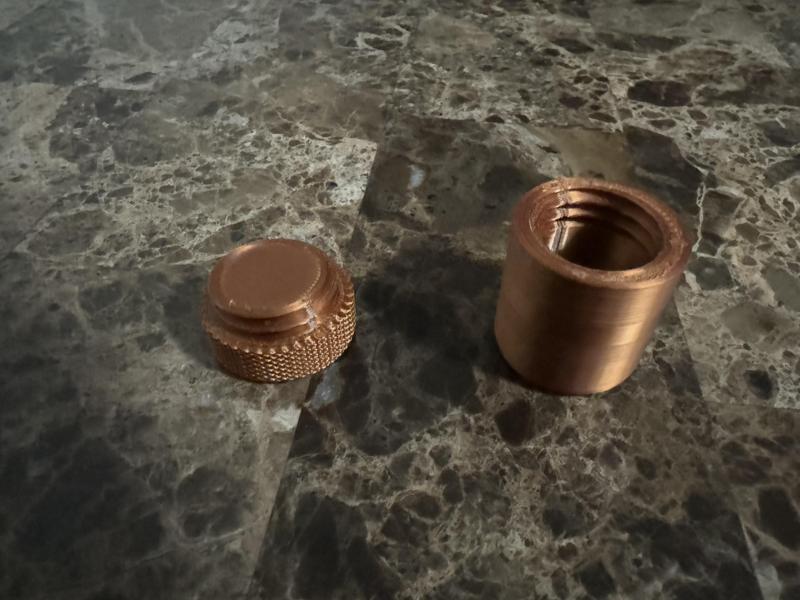 Small screw top jar with knurled lid