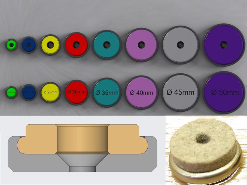 No felt glides, rubber feet, different sizes!