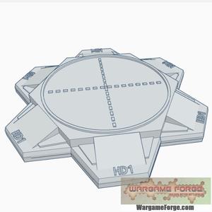 Military Large Landing Pad Hex Map Scale HMSMil002
