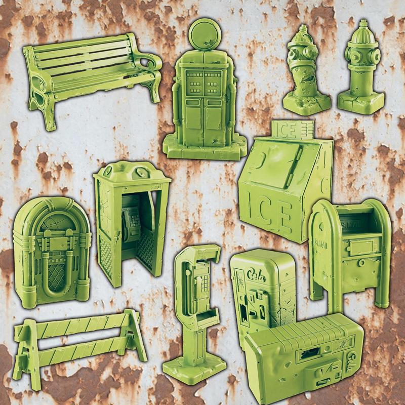 Wasteland City Scenery Set #1 [PRE-SUPPORTED]