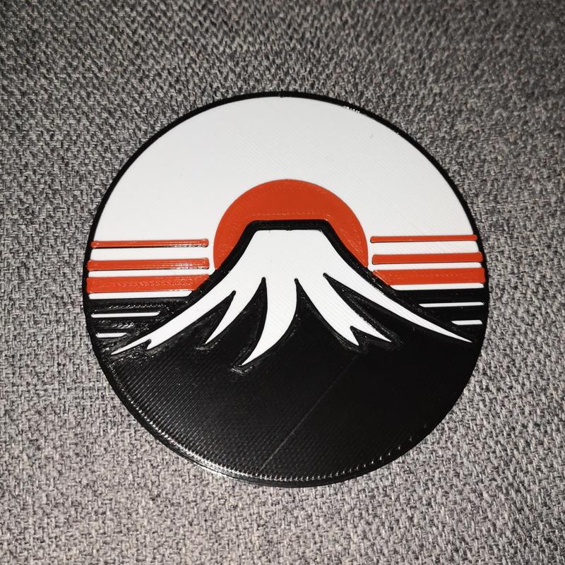 Japanese Sunset with Mount Fuji