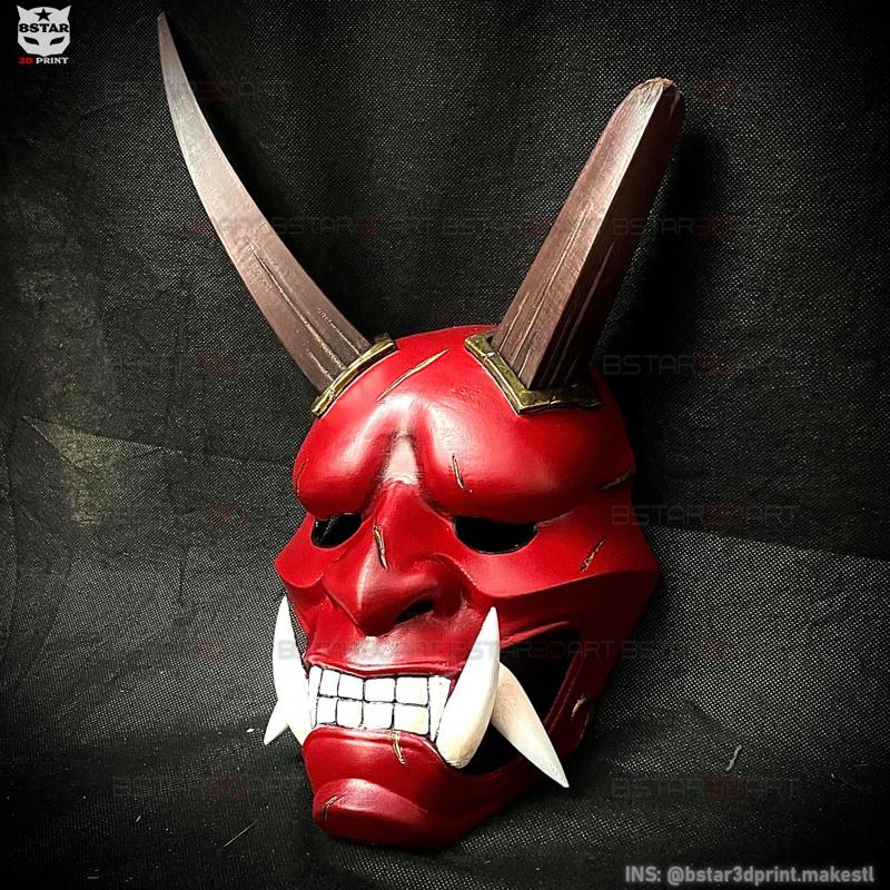 Oni Devil Mask - High Quality Details -  Halloween Cosplay