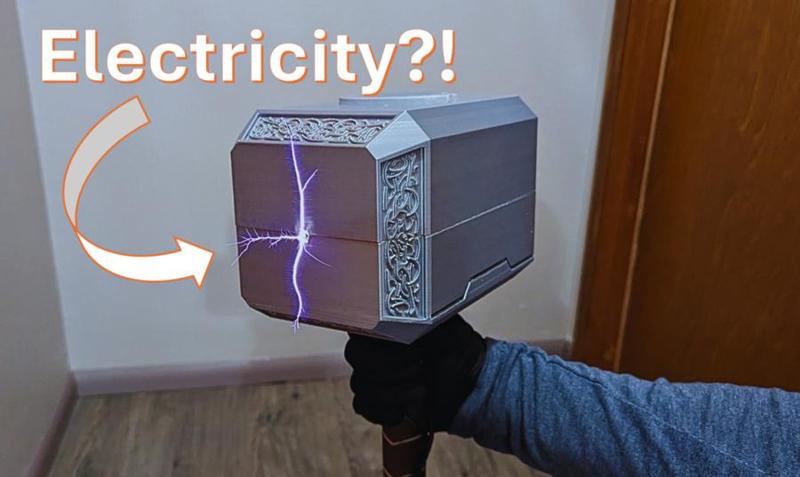 Thor's Hammer that shoots electricity (Mjolnir)