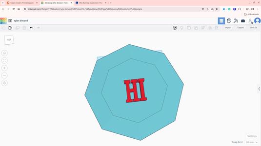 diamond that says hi