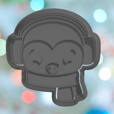 Christmas Penguin Face Cookie Cutter