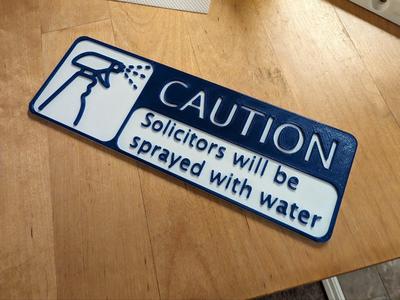 No solicitors signs
