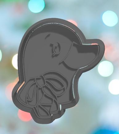 Goose Head With Ribbon Cookie Cutter