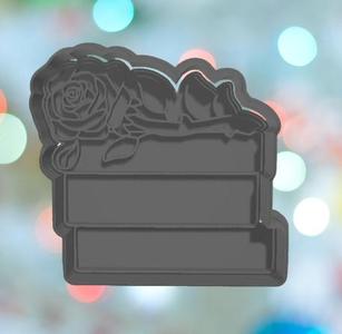 Beauty And The Beast Rose With Books Cookie Cutter