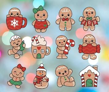 A Gingerbread Christmas 6cm Mini Cookie Cutter Kit