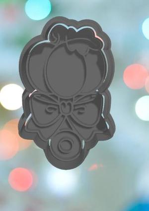 Baby Shower Pumpkin Rattle Cookie Cutter