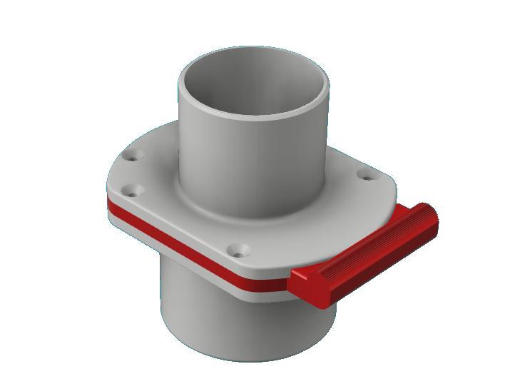 Sperrschieber HT 50mm mit Dichtung