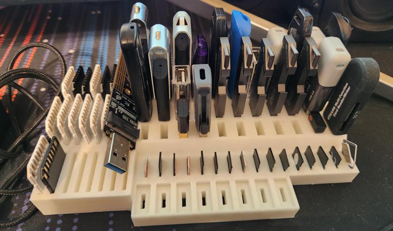 USB and SD Card Holder Plus USB C