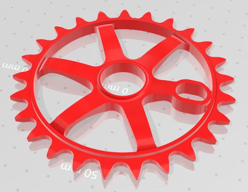 TE37 styled BMX sprocket