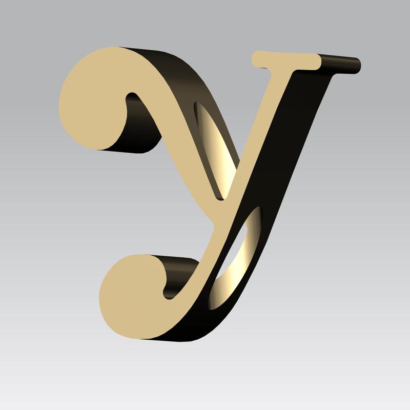 Straw topper letter Y