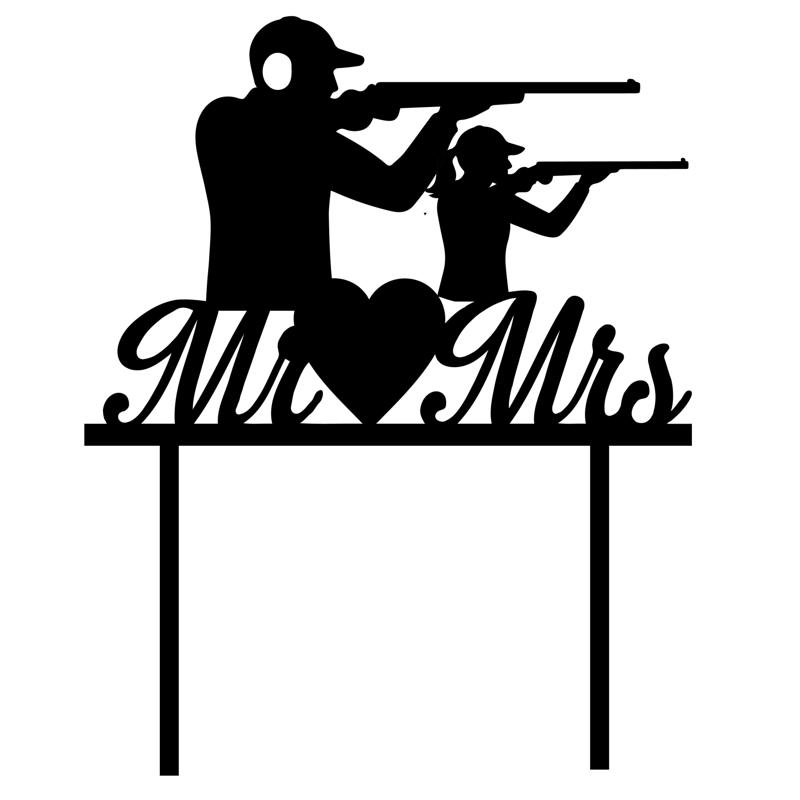 Topper cake wedding wedding wedding wedding couple SPORTS SHOOTING WEAPONS