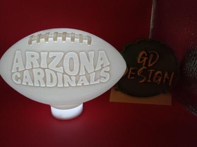 Arizona Cardinals 3D WAVE NFL FOOTBALL TEALIGHT